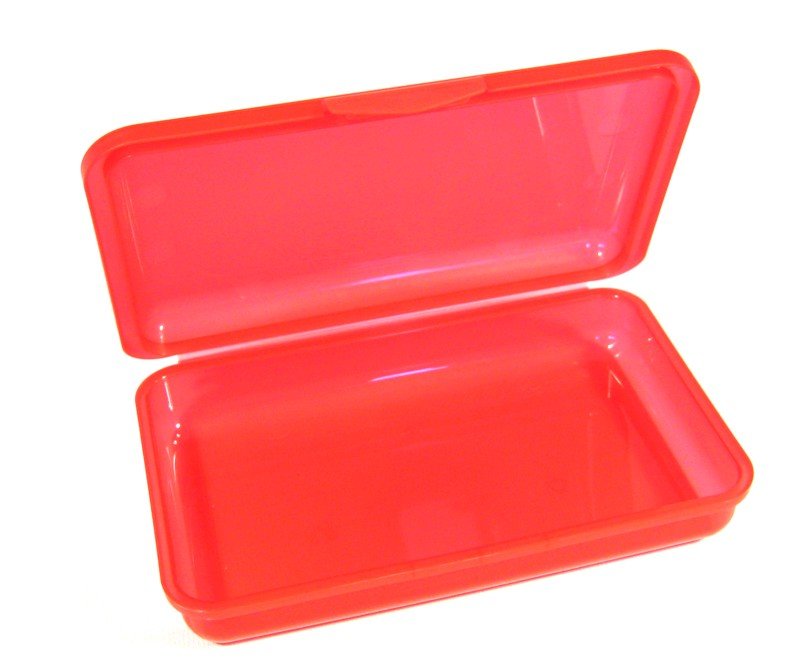 Brotbox - rot, Maße: 21 x 13 x 4 cm