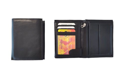 Echtleder Geldbörse "PULMA", schwarz