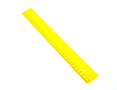 Lineal gelb, 30cm, aus Kunststoff