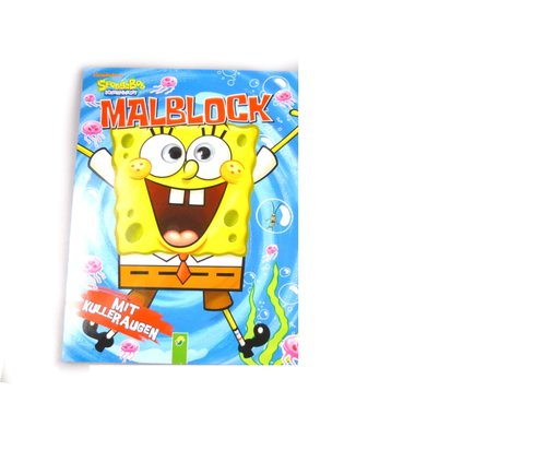Kulleraugenmalblock, Motiv: Spongebob