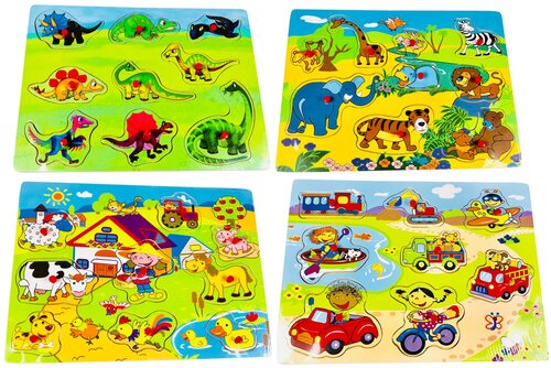 Holzpuzzle für Kinder, mehrfach