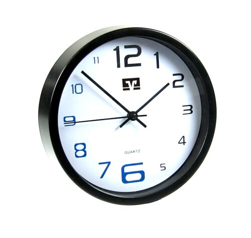 Wanduhr "ON TIME" schwarz - Volksbank