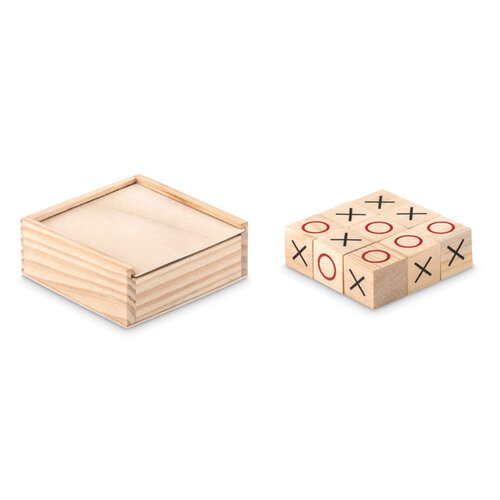 Tic-Tac-Toe Spiel aus Holz.
