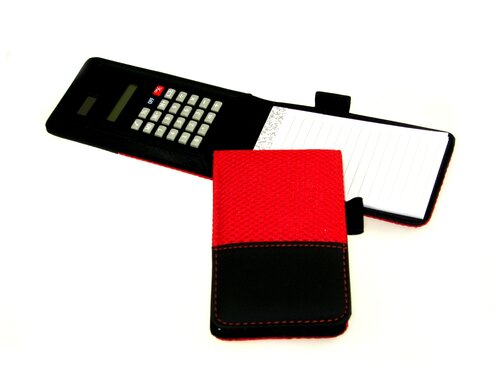 Notizmäppchen mit Solar-Rechner - Farbe