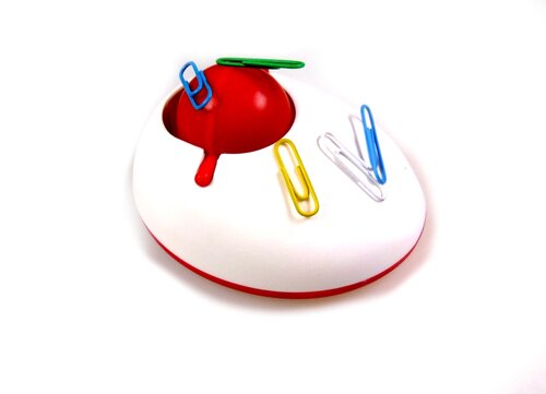 Magnetischer Memohalter, Farbe weiß/rot