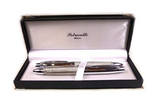 Schreibset "Petrocelli", Farbe silber