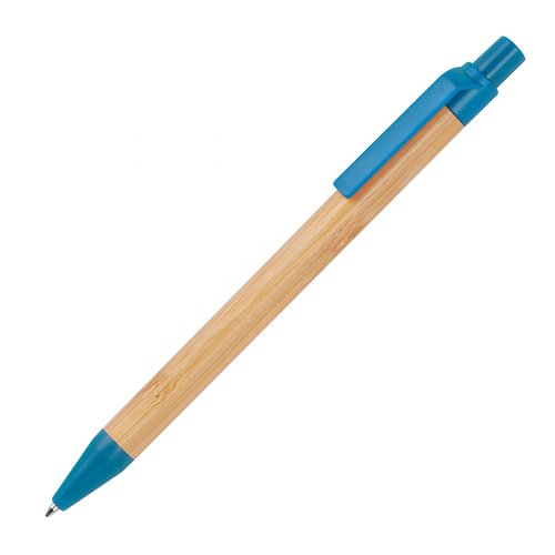 Kugelschreiber aus Bambus, blau