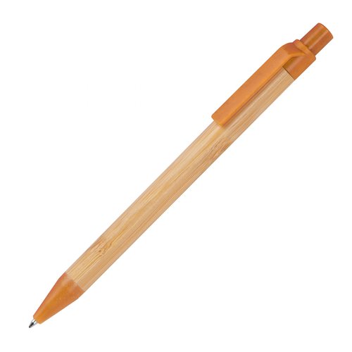 Kugelschreiber aus Bambus, orange