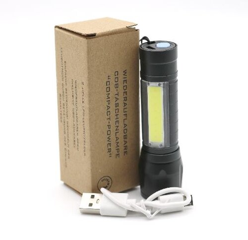 Wiederaufladbare COB Taschenlampe,