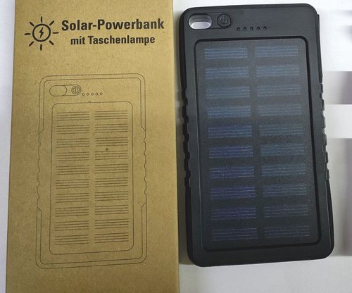 Solar Power Bank, schwarz