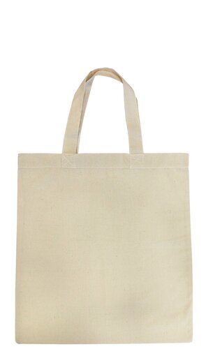 Baumwolltasche natur, 2 kurze Henkel