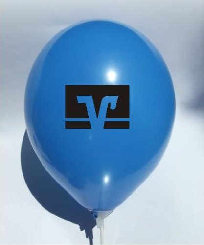 Luftballon farblich sort. "Volksbank"