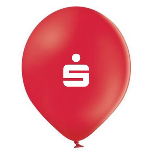 Luftballon, rot mit "S" Aufdruck