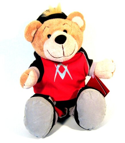 Plüsch-Teddy mit Basecap und T-Shirt,