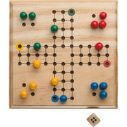 Ludo-Spiel aus Holz
