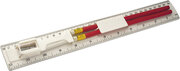 Lineal-Set aus Kunststoff, weiß