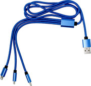 3-in-1 Ladekabel, blau