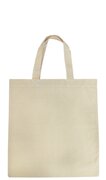Baumwolltasche natur, 2 kurze Henkel
