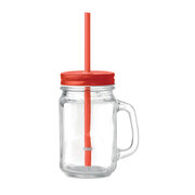 Retro-Trinkglas rot