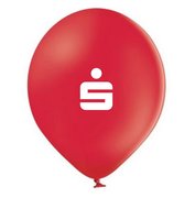 Luftballon, rot mit "S" Aufdruck