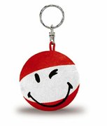 Smiley-Schlüsselanhänger rot/weiß