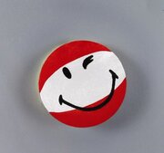 Plüsch Smily rot/weiß  8cm